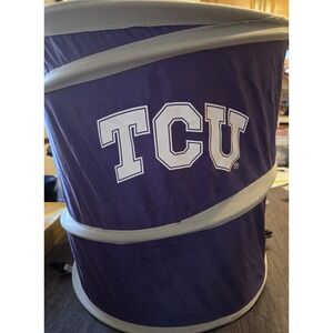 Vintage TCU Pop-Up Cooler Trash Can Hamper OS Purple Excellent Logo Brands